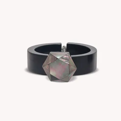 Jewelry - Articulated bracelet with faceted black lip - Vendome - NATURE BIJOUX
