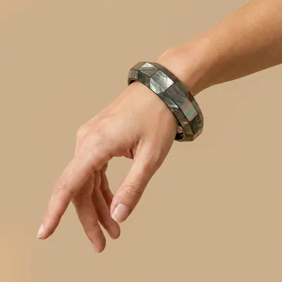 Jewelry - Faceted rigid bracelet size L - Vendome - NATURE BIJOUX