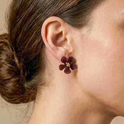 Jewelry - Black pen post earrings - Belle De Nuit - NATURE BIJOUX