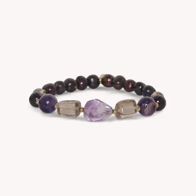 Jewelry - Multi materials stretch bracelet - Belle De Nuit - NATURE BIJOUX
