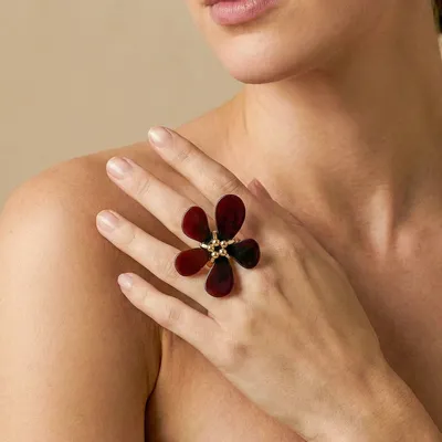 Jewelry - Adjutable black pen ring - Belle De Nuit - NATURE BIJOUX