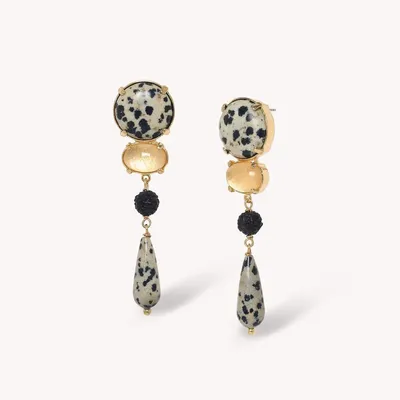 Jewelry - Post earrings with jasper drop - Kinshasa - NATURE BIJOUX