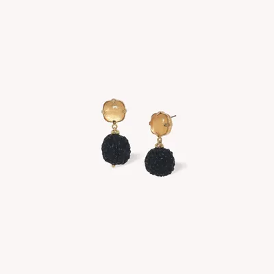 Jewelry - Small post earrings with rudraksha dangle - Kinshasa - NATURE BIJOUX