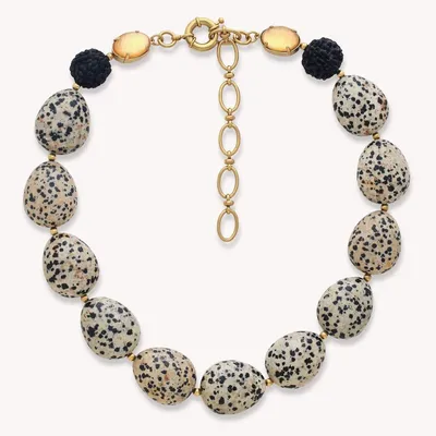 Jewelry - Plastron necklace with oval jasper - Kinshasa - NATURE BIJOUX