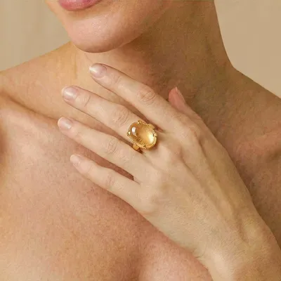 Jewelry - Adjustable oval ring capiz - Kinshasa - NATURE BIJOUX