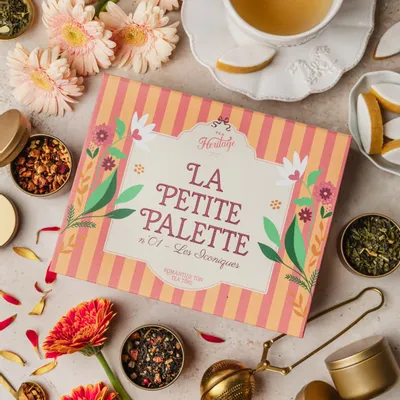 Café et thé - La Petite Palette - Coffret Découverte 8 Thés & Tisanes Bio en Vrac - TEA HERITAGE