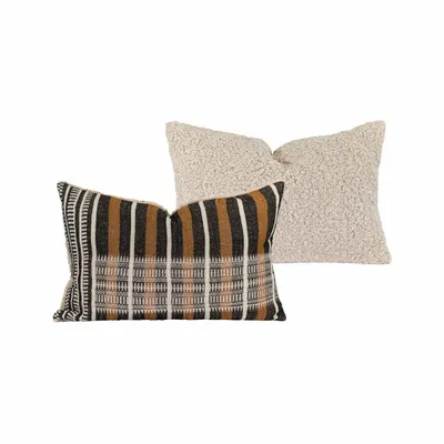 Cushions - MYLAN - Lot de 2 housses de coussins assorties 40x60cm - ÂM PHILO- BED AND PHILOSOPHY