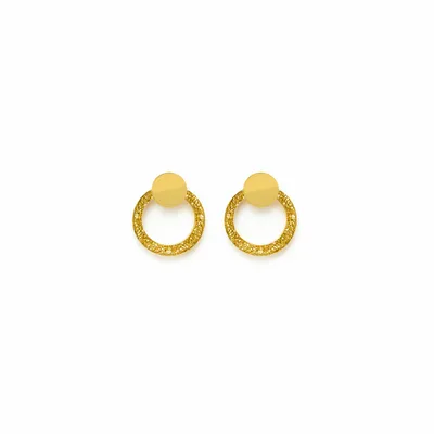 Bijoux - Boucles d'oreilles SATURNE MINI Paillettes Or - TELLMEE