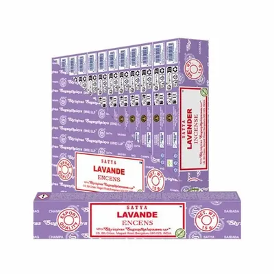 Parfums d'intérieur - Encens SATYA Lavande  15g - Boîte de 12 paquets - ARABESK