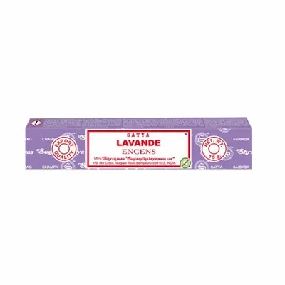 Parfums d'intérieur - Encens SATYA Lavande  15g - Boîte de 12 paquets - ARABESK