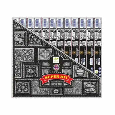 Parfums d'intérieur - Encens SATYA Super Hit 15g - Boîte de 12 paquets - ARABESK