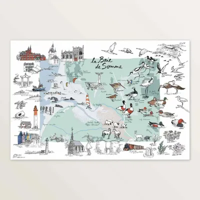 Affiches - Baie de Somme - Affiche 60 x 40 cm - TABLE À CARTES