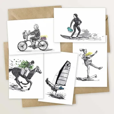 Carterie - 5 cartes d'anniversaire : livraison spéciale ! - TABLE À CARTES
