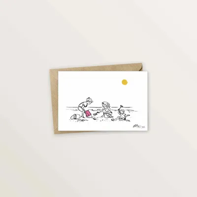 Carterie - Carte postale - Château de sable - TABLE À CARTES