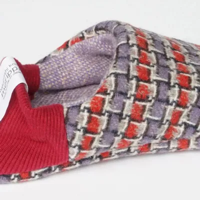Chaussettes - JAPAN MADE Reversible room shoes / Broken stripes × Nep wool - MERIPPA