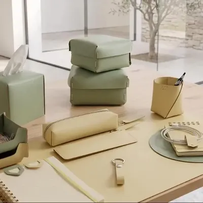 Papeterie bureau - CARNET EN CUIR RECYCLÉ - VACAVALIENTE