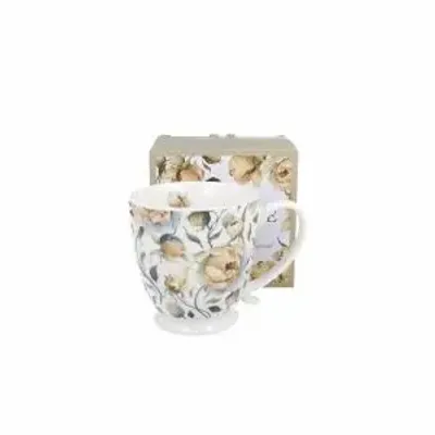 Objets de décoration - footed mug English rose white - KARENA INTERNATIONAL