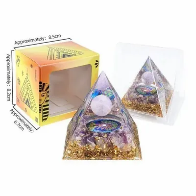 Bijoux - Orgonite Pyramide Amethyste Arbre de Vie - ARABESK