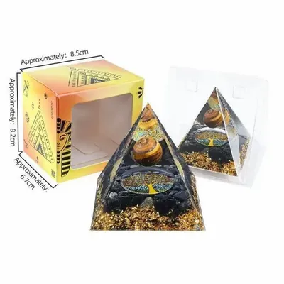 Jewelry - Orgonite Pyramid Tiger Eye & Black Obsidian Tree of Life - ARABESK