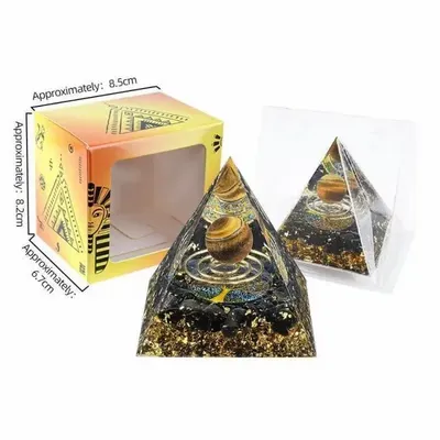 Jewelry - Orgonite Pyramid Tiger's Eye & Black Obsidian Tree of Life & Spiral - ARABESK
