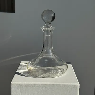 Carafes - Vintage decanter carafe with round cap H27 - OFFICE OBJETS