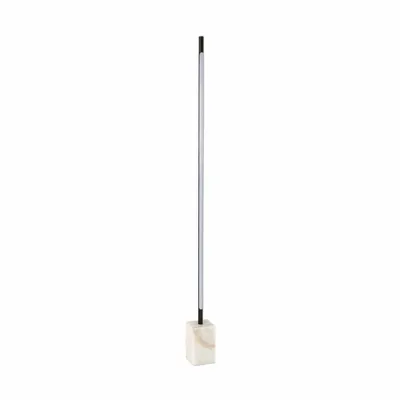 Lampadaires - Lampadaire en acier noir avec base en marbre céramique - ANGEL CERDÁ