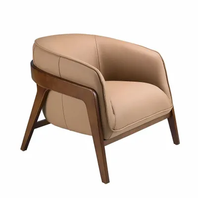 Armchairs - Brown leather armchair - ANGEL CERDÁ
