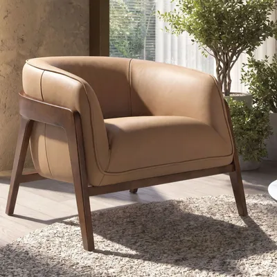 Armchairs - Brown leather armchair - ANGEL CERDÁ