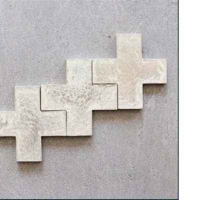 Revêtements sols intérieurs - CROSS TILE - WOLKBERG CASTING STUDIOS