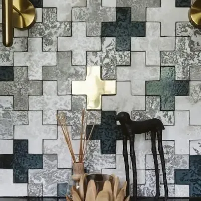 Revêtements sols intérieurs - CROSS TILE - WOLKBERG CASTING STUDIOS
