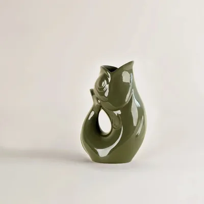 Objets de décoration - Carafe GlouGlou Kaki Brillant - CHAROLLES