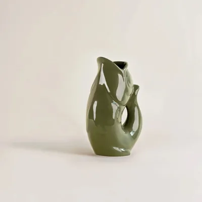 Objets de décoration - Carafe GlouGlou Kaki Brillant - CHAROLLES