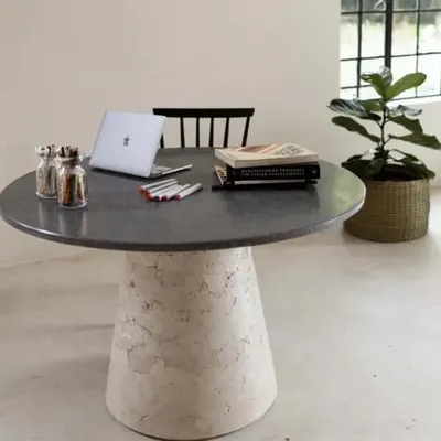 Coffee tables - ROUND DINING TABLE - WOLKBERG CASTING STUDIOS