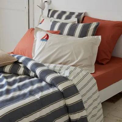 Bed linens - Tandem woven-dyed cotton bed set - SYLVIE THIRIEZ
