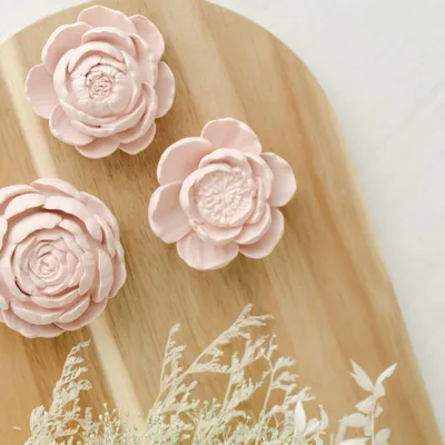Objets de décoration - Trio de Pivoines - MINERAL ORGANIC CRAFTS