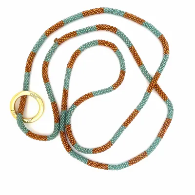 Accessoires de voyage - Chaîne pour téléphone à roulettes DUO — Moss Gold - OBO