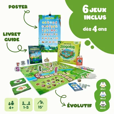 Jeux enfants - Le grand jeu du déclic lecture des Zoogotos - ZOOGOTOS