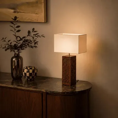 Desk lamps - The Wooden Lamp Laure - ESMERY EBENISTERIE