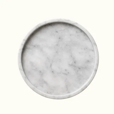 Decorative objects - Carrara Marble Plate – Decorative Tray in Natural Stone - KALU CREATIONS