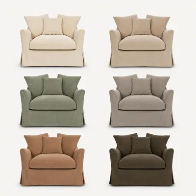 Chairs for hospitalities & contracts - Ascot Cushion Loveseat | Armchair - CREARTE COLLECTIONS