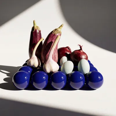 Platter and bowls - STILL LIFE Bowl - Cobalt Blue - HOUBI