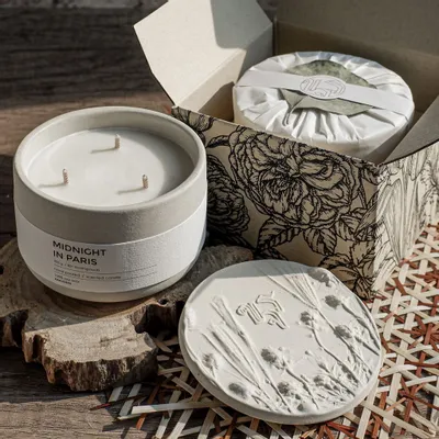 Bougies - Bougie au soja parfumée Kaajorn dans un récipient en céramique - KAAJORN