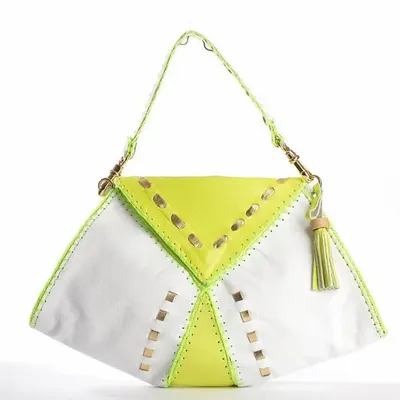 Sacs et cabas - DIANA III CLUTCH White & Lemon - NATTANUN DESIGN