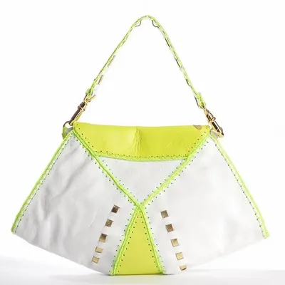 Sacs et cabas - DIANA III CLUTCH White & Lemon - NATTANUN DESIGN