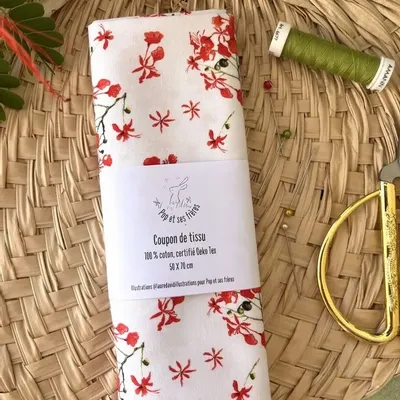 Tissus - Coupon de Tissu Coton Oeko Tex - Les Flamboyants - POP ET SES FRÈRES
