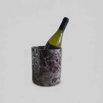 Decorative objects - Ice bucket with marble Rosso Levanto - SAGIT