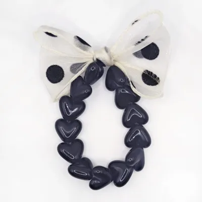 Bracelets - BRACELET GAGA - NOIR & MAXI NOEUD À POIS - GAGARÇONS