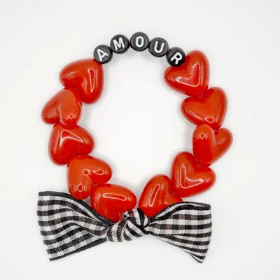 Bracelets - Bracelet GAGA - Maxi Rouge & Noeud vichy - GAGARÇONS