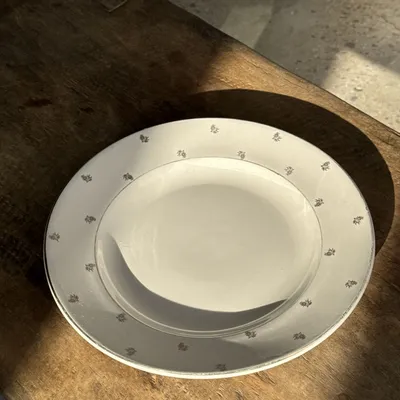 Formal plates - Circular dish model Nico gold Digoin Sarreguemines D30.5 - OFFICE OBJETS
