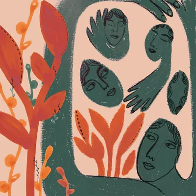 Pièces uniques - Garden of Soul Art Mural | 100x100 cm - ELCIELA